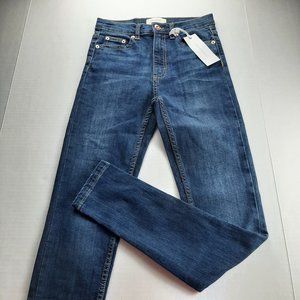 French Connection Reset Skinny Jean Women's Size 4 Dark Wash Mid Rise 5 Pocket